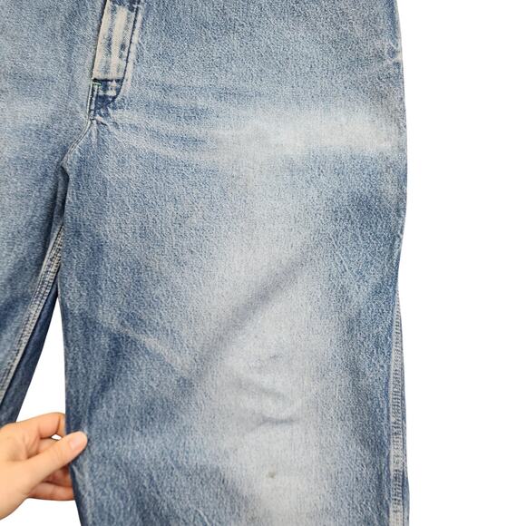 Oshkosh B'Gosh Mens Vintage Denim Bib Overalls Size 40X30 Blue Jean Destroyed - Picture 6 of 16